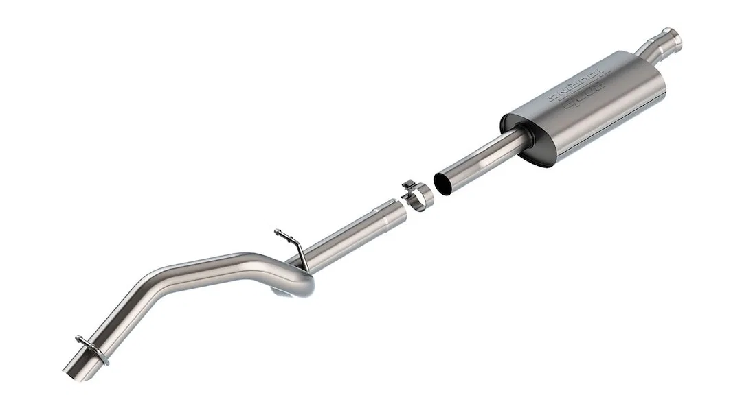 140822 – BORLA Exhaust System Kit, T-304 Stainless Steel With Muffler 2-3/4 Inch Pipe Diameter Single Exhaust With Si...